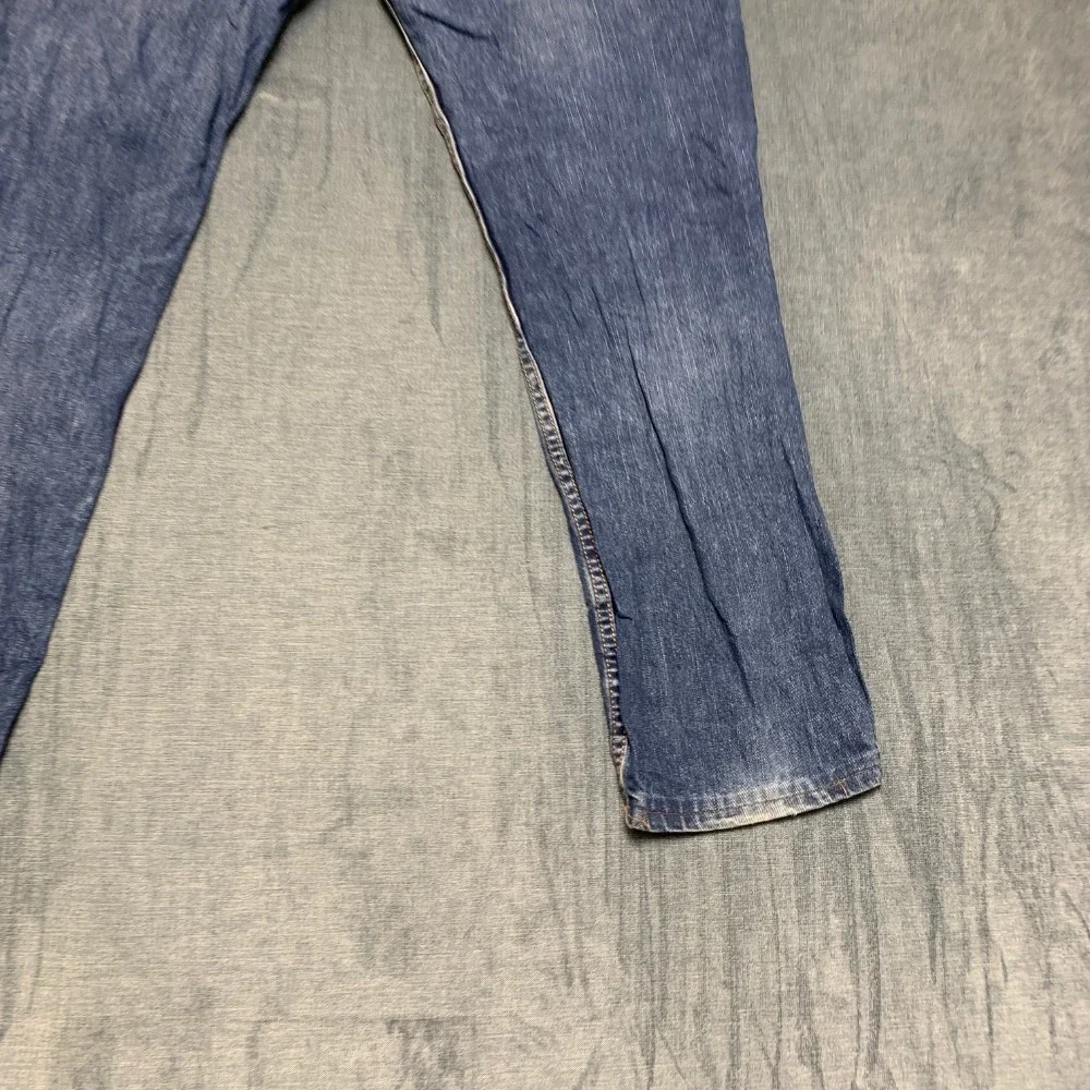 Levi's Jeans Mens 29x38 Blue Whiskering Denim Stretch Medium Wash Straight Leg